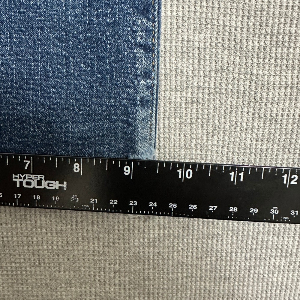 Levi's 519 Low Flare Jeans 13 JR Womens 32x31 Medium Wash Distressed Raw Hem Y2K - Picture 5 of 16